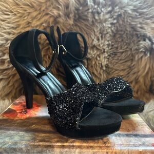 Glitzy Black Women's Heels